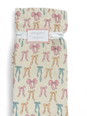 cupcakes & cashmere oversized throw blanket TikTok viral multicolored bow design